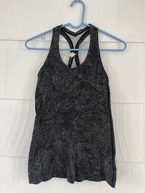 Lululemon Black & White Polka Dot Racerback Tank